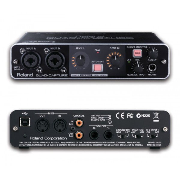 HOME STUDIO ROLAND QUADCAPTURE UA55 CARTE SON