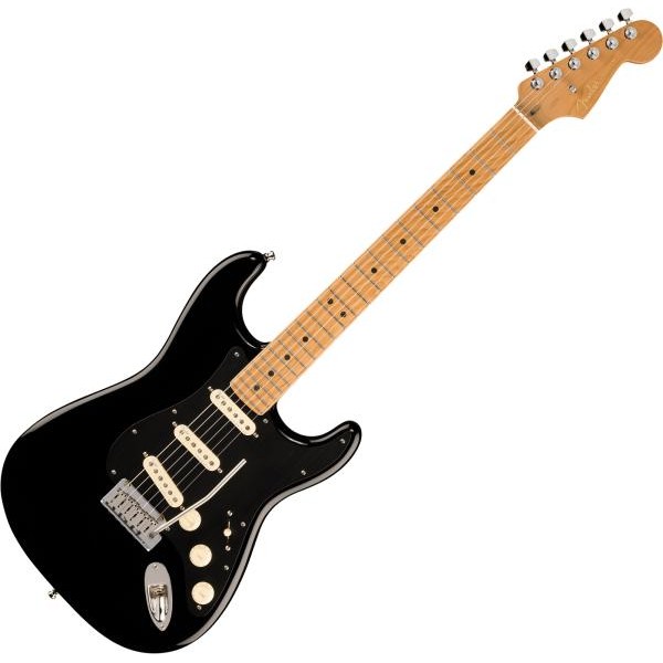 FENDER AM ULTRA 2 STRAT RST MN BLK LTD